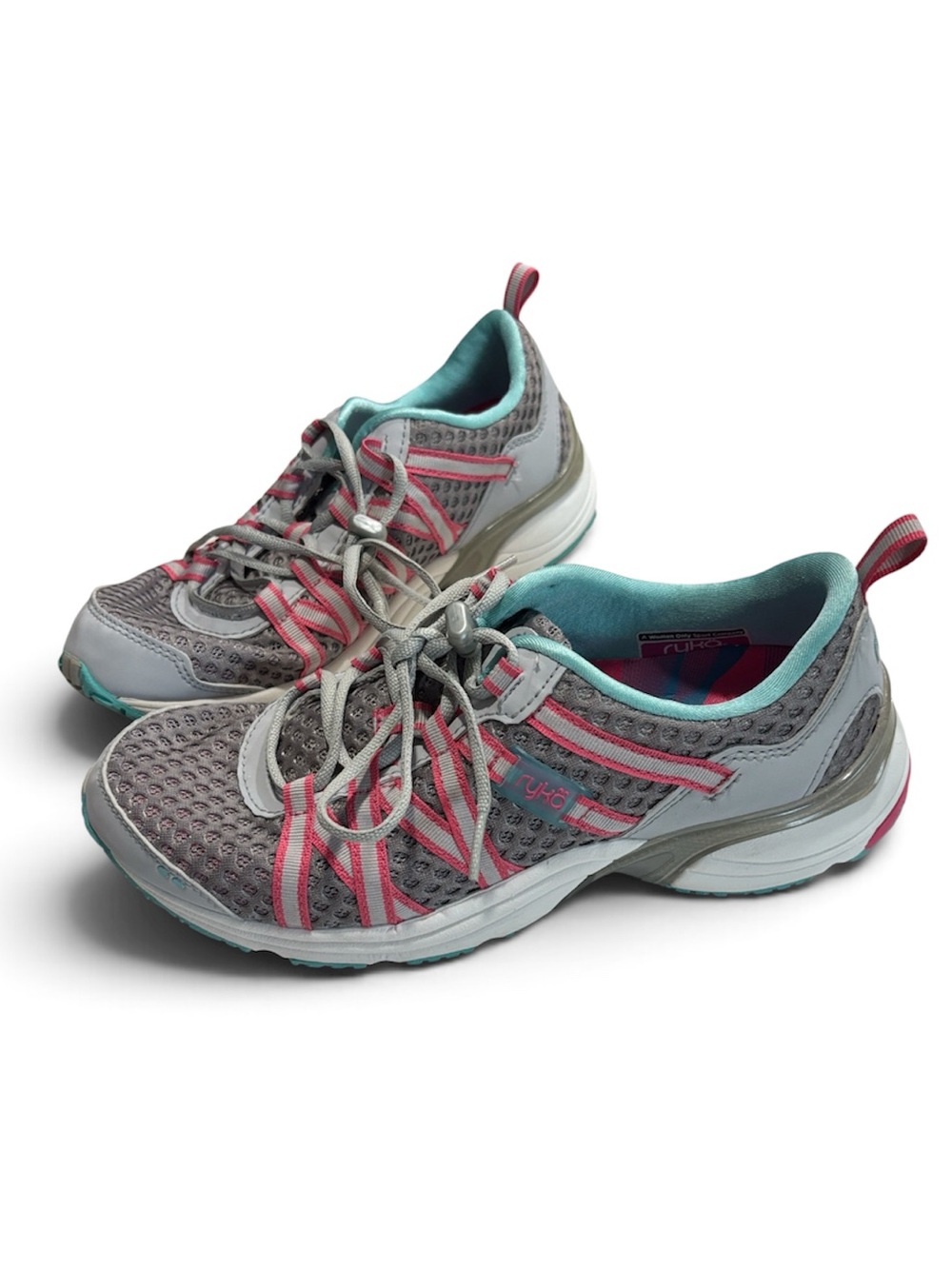 Ryka Hydro Sport Gray Pink Water Shoes Mesh Lightweight cross trainers Women’s 8